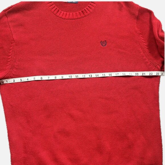 Chaps Red Cotton Crewneck Sweater Men’s XL Classic Knit Pullover Casual - Picture 4 of 7